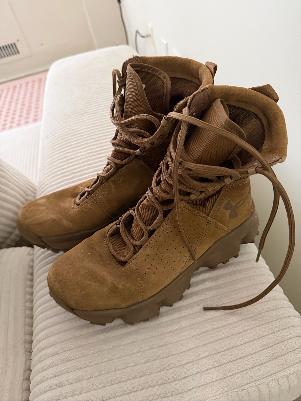 Under Armour Women’s Tan Lace-Up Tactical Boots
